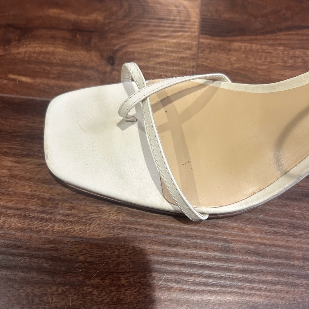 Reformation Gigi Strappy Mid Heel Sandal - White/Cream - Picture 8 of 15